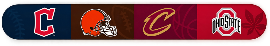 Guardians, Browns, Cavaliers, and Ohio State.